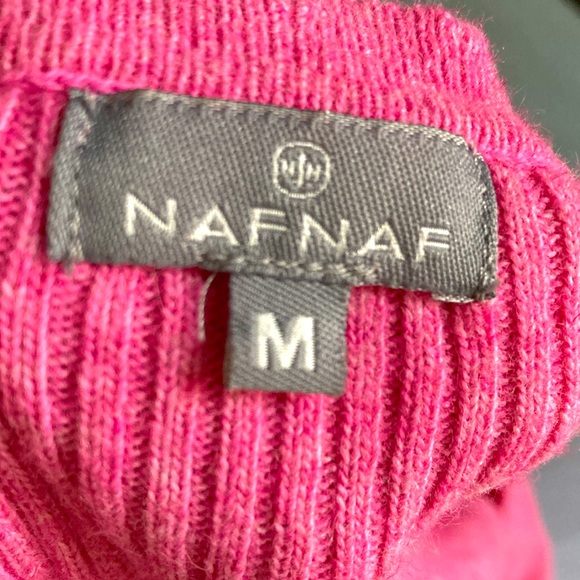 NAF NAF long sleeves pink sweater top. 10% wool. Great for cooler temperatures - Picture 8 of 8